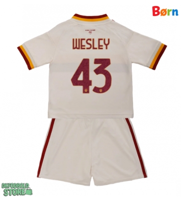 AS Roma Wesley Franca #43 Replika Babytøj Udebanesæt Børn 2026-27 Kortærmet (+ Korte bukser)